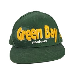 Green Bay Packers Hat NFL New Era 9Fifty Adult Men M L Snapback Embroidered Cap